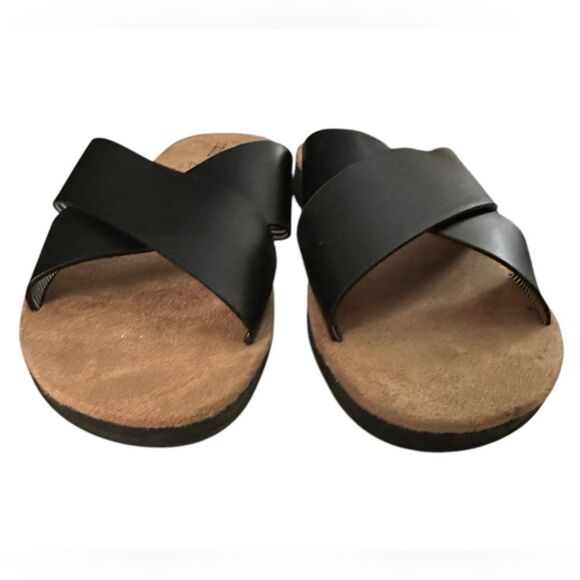 Izod Women's Alyssa Sandals Slides Slip-on Black Size 9 - Picture 8 of 8